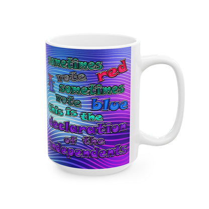 declaration of the independents - White Mug (purple wave)