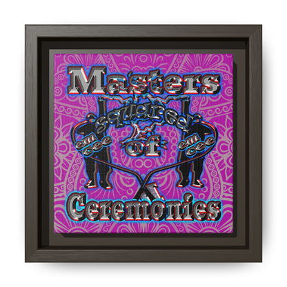 em cee squared - framed canvas art (pink swirl)