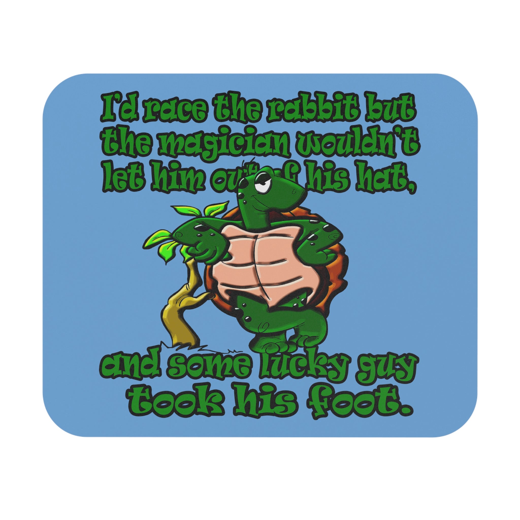 turtle race - Mouse Pad (Rectangle) (light blue)