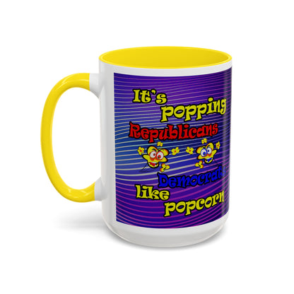 popping like popcorn - Accent Mug (purple wave)