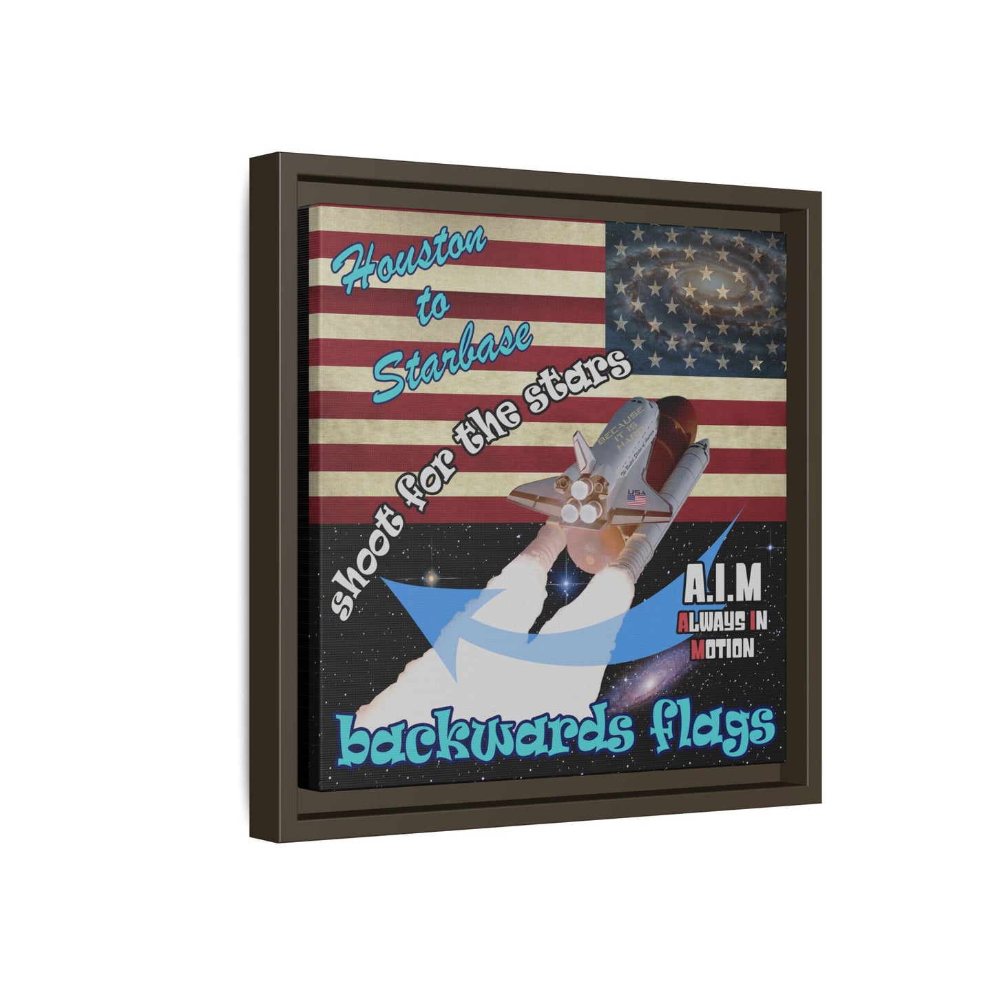 shoot for the stars - framed canvas art