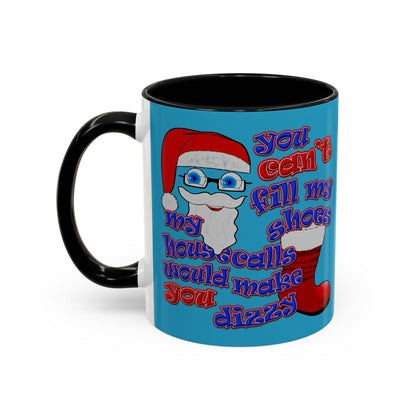 santa's shoes - Accent Mug (turquoise)