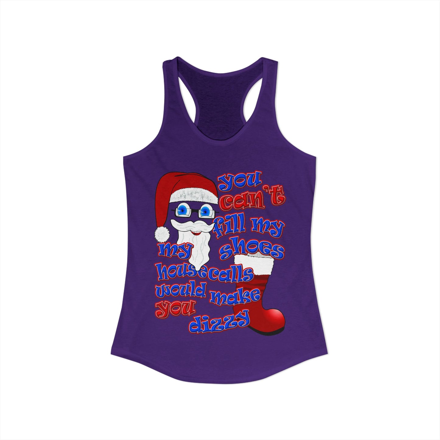 santa's shoes - Women's Ideal Racerback Tank