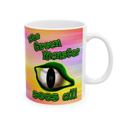 green monster - White Mug (color blur)
