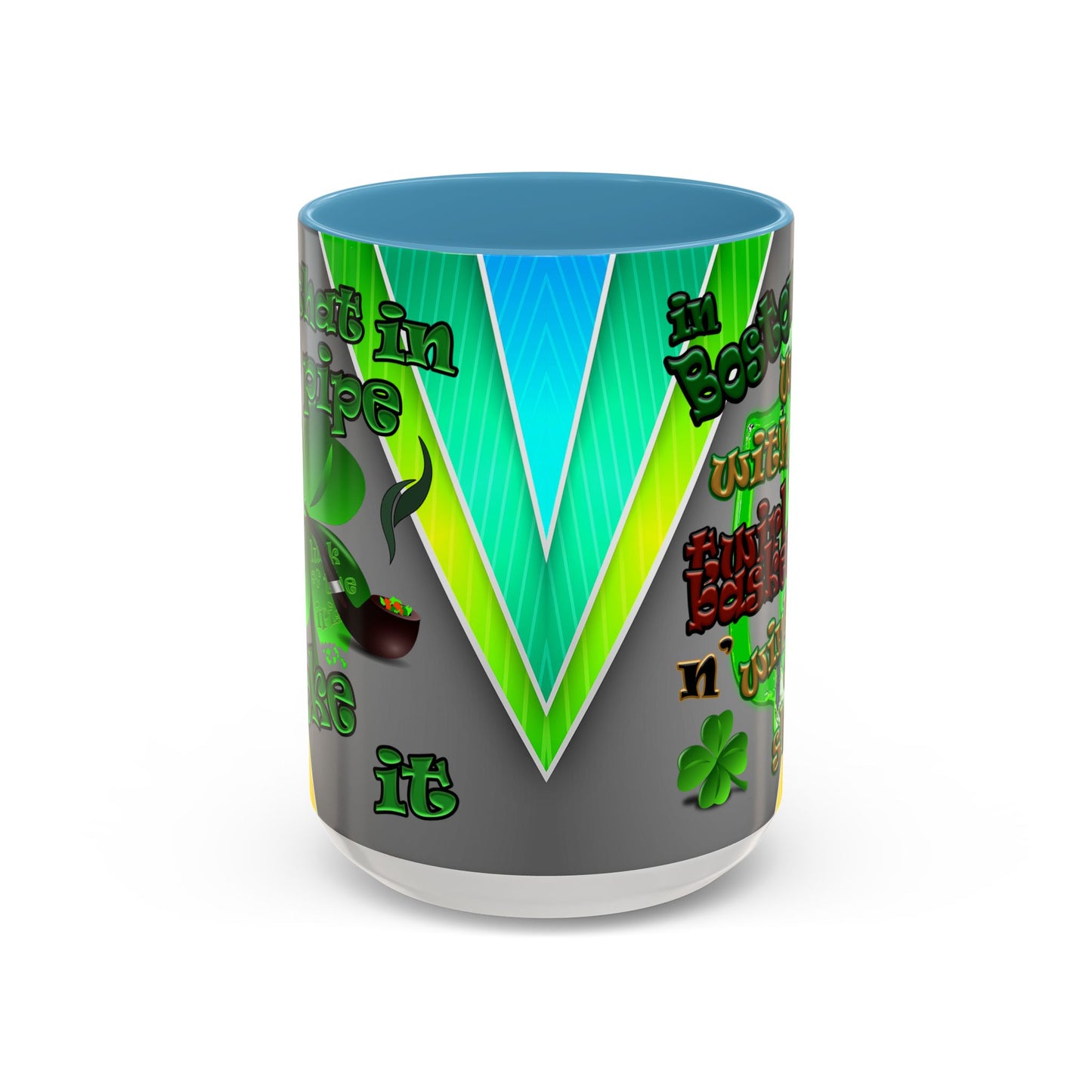 celtics logo - Accent Mug (rainbow split)