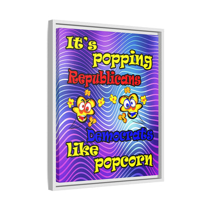 popping like popcorn - framed canvas art (purple wave)