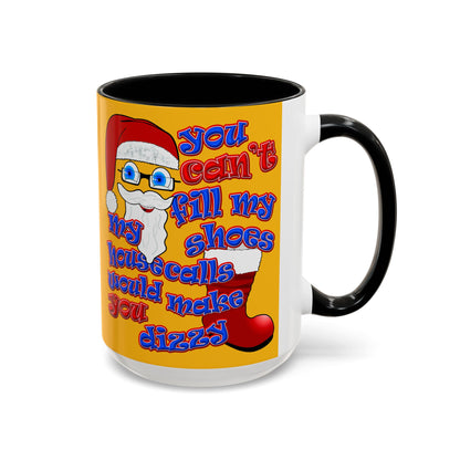 santa's shoes - Accent Mug (yellow)