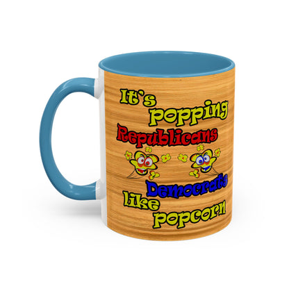 popping like popcorn - Accent Mug (butterscotch wood finish)