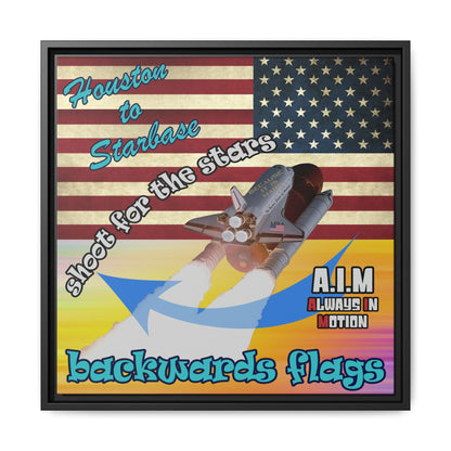 shoot for the stars - framed canvas art (color blur)