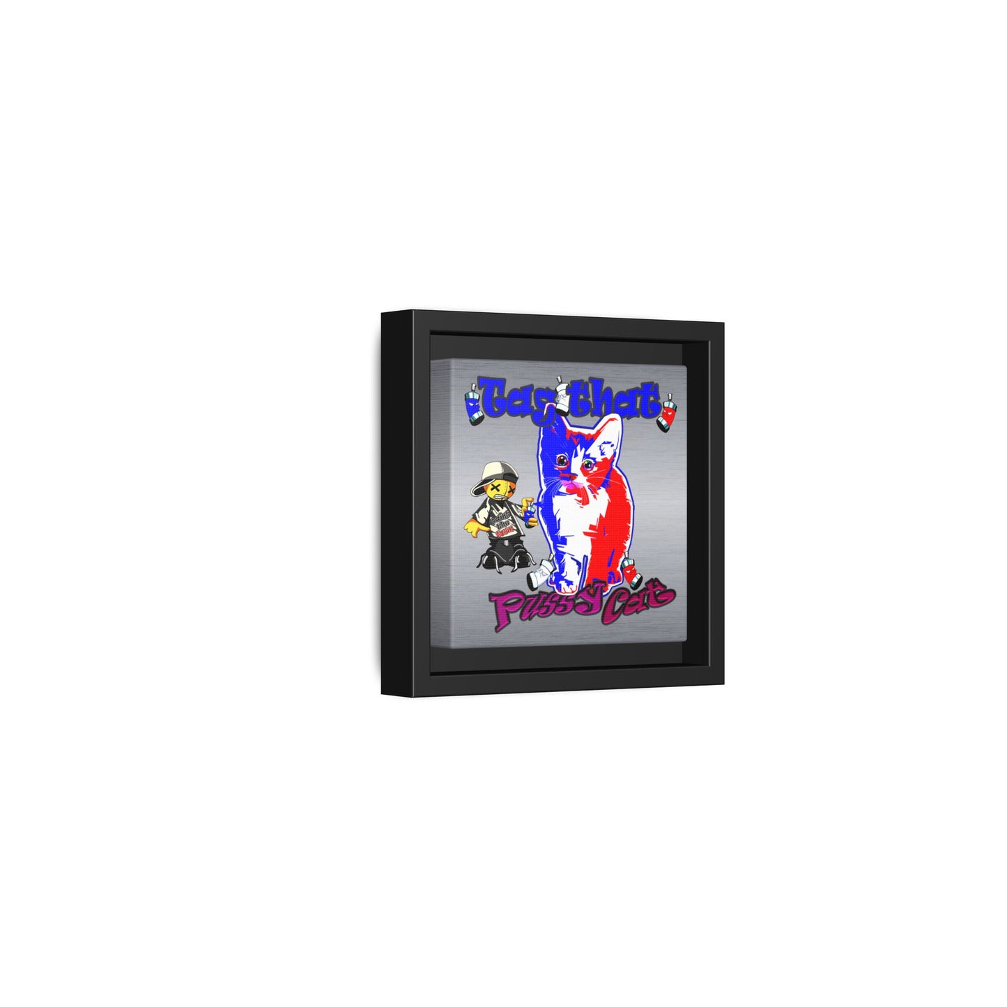 tag that - framed canvas art (brushed nickel)