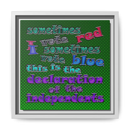declaration of the independents - framed canvas art (logo green)