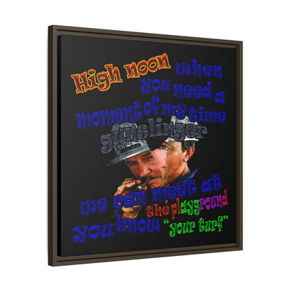 high noon - framed canvas art (black)