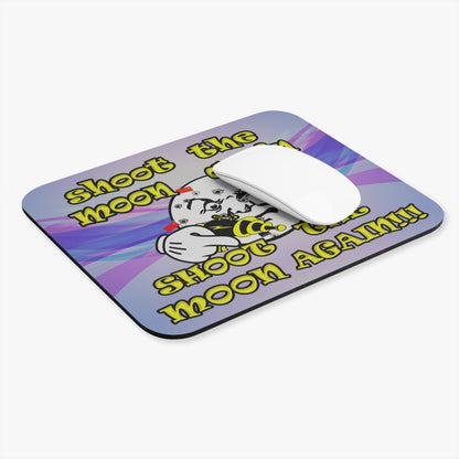 shoot the moon again - Mouse Pad (Rectangle) (light blue-pink wave)