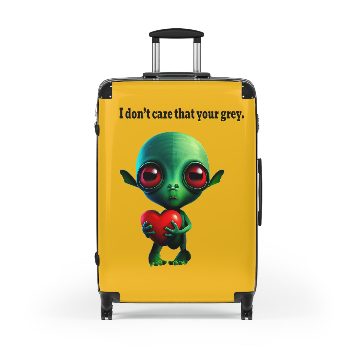 I don't care that your grey - Suitcase (yellow)