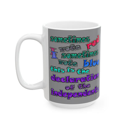 declaration of the independents - White Mug (grey)