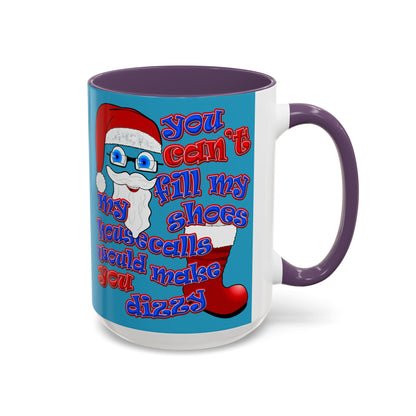 santa's shoes - Accent Mug (turquoise)