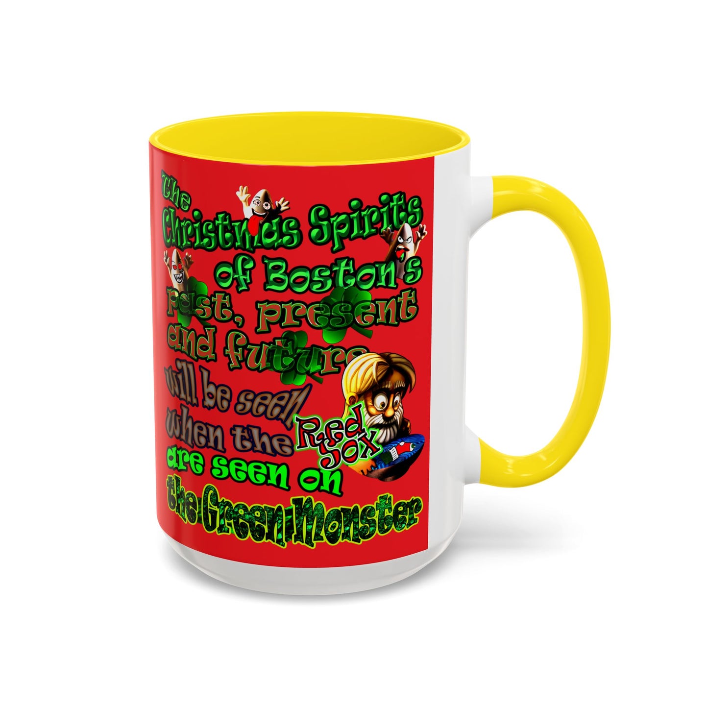 christmas spirits of boston - Accent Mug (red)
