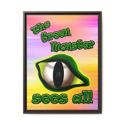 green monster - framed canvas art (color blur)
