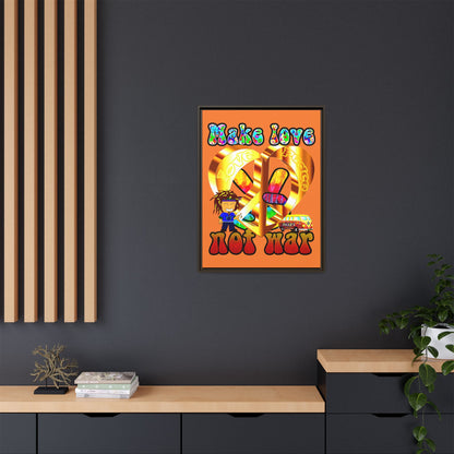 love peace - framed canvas art (crusta)