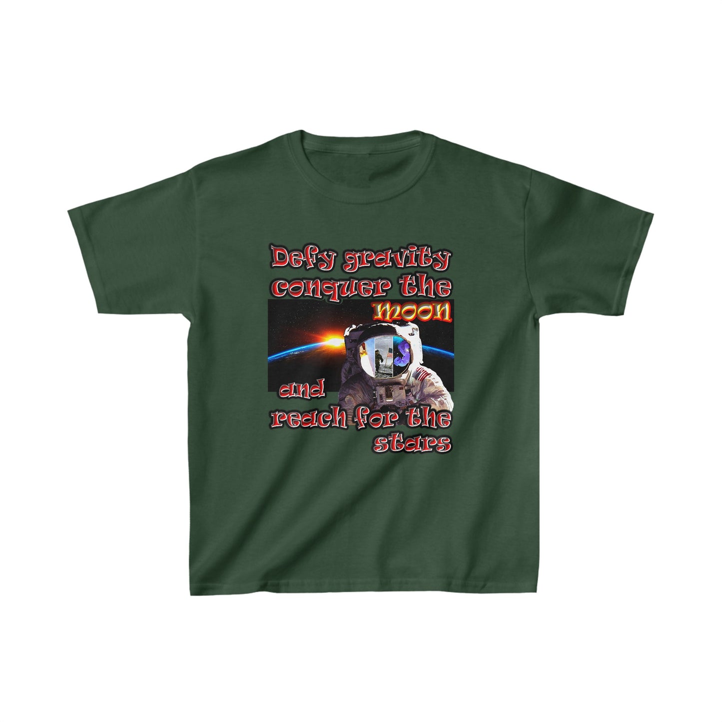 defy conquer reach - Kids Heavy Cotton™ Tee