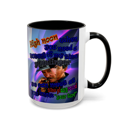 high noon - Accent Mug (grey-pink wave)