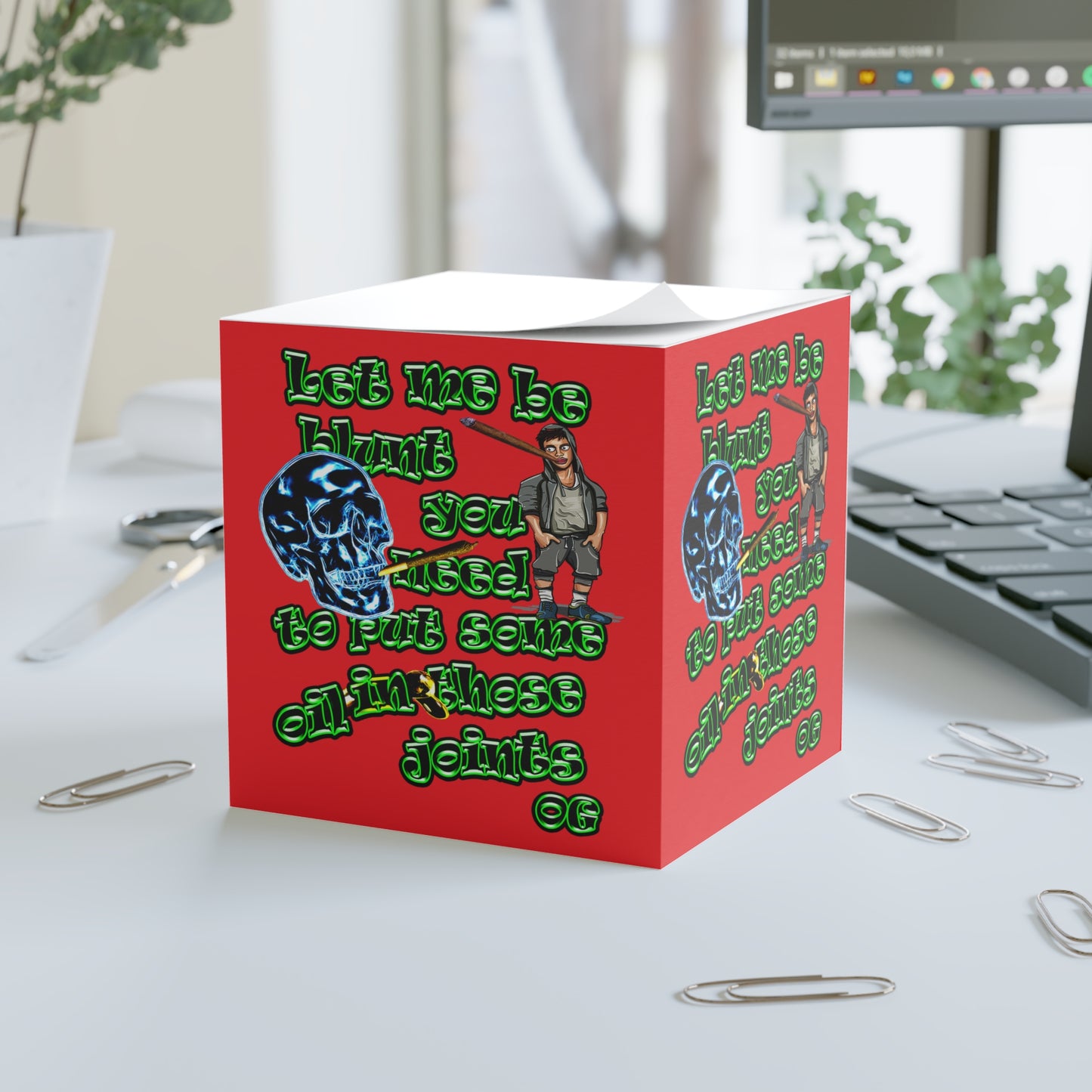 og - note cube (red)