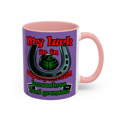 my luck - Accent Mug (light purple)