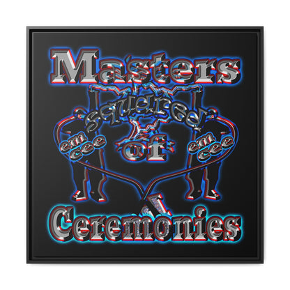 em cee squared - framed canvas art (black)
