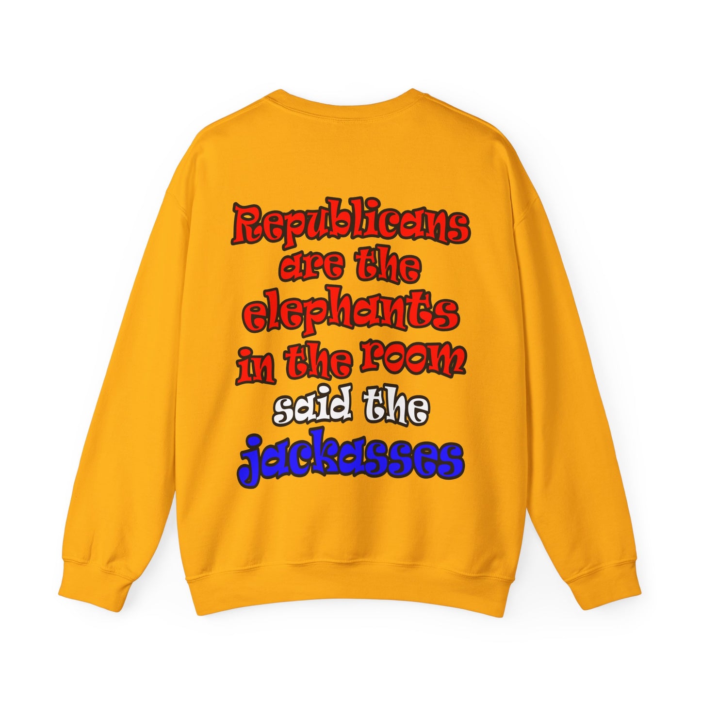 donkeys and elephants - Unisex Heavy Blend™ Crewneck Sweatshirt