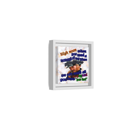 high noon - framed canvas art (white marble)