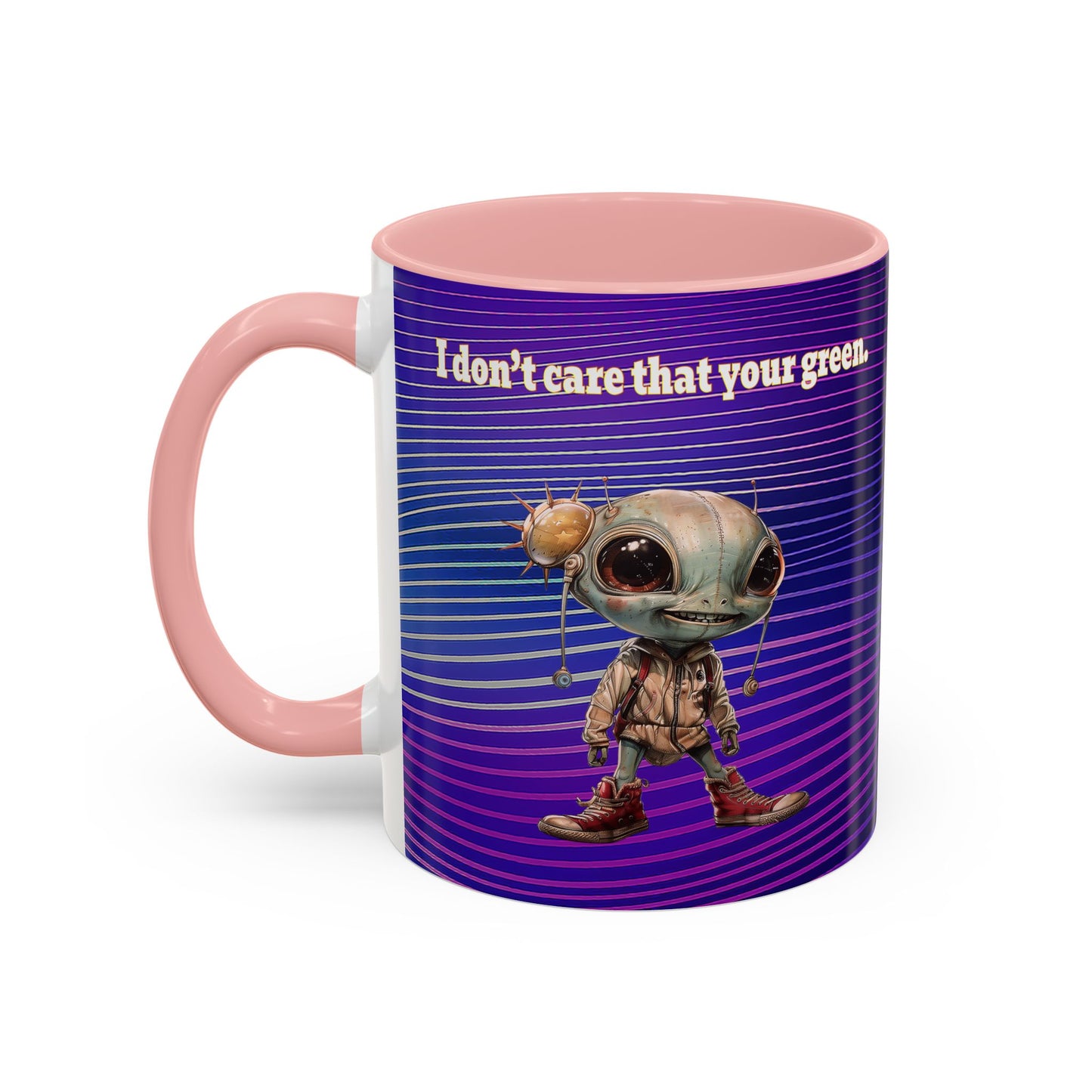 I don't care that your grey - Accent Mug (purple wave)