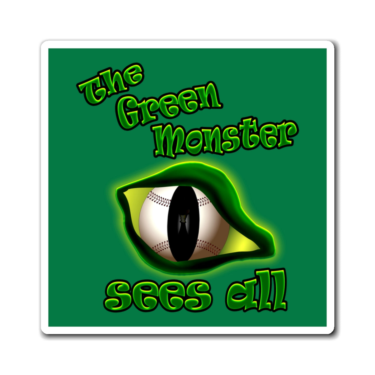 green monster - Magnets - (dark green)