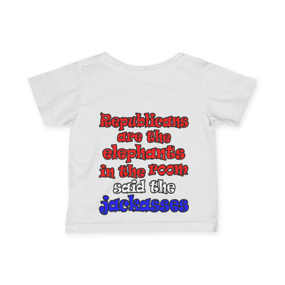 donkeys and elephants - Infant Fine Jersey Tee