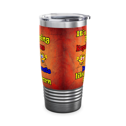 popping like popcorn - Ringneck Tumbler, 20oz (burnt orange)
