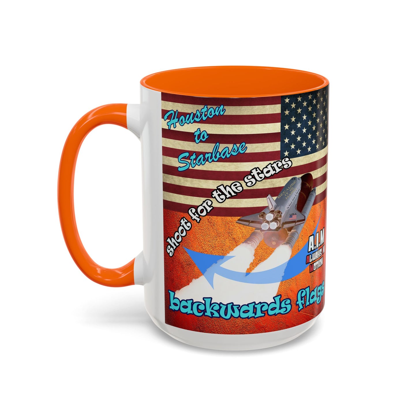 shoot for the stars - Accent Mug (burnt orange)