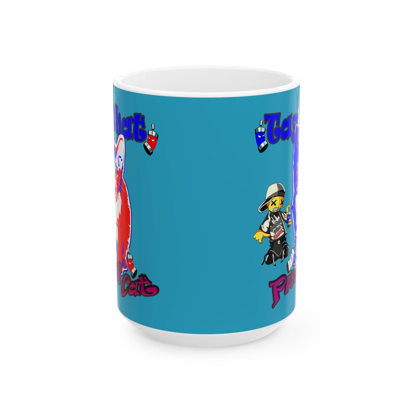 tag that - White Mug (turquoise)