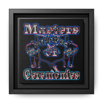 em cee squared - framed canvas art (black)