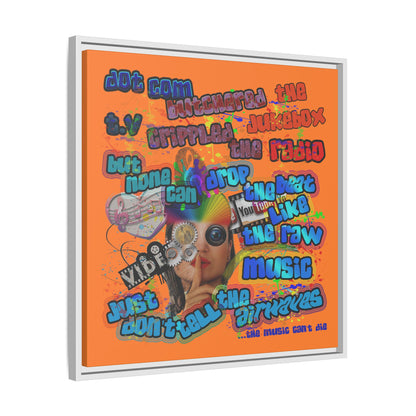 drop the beat - framed canvas art (crusta)