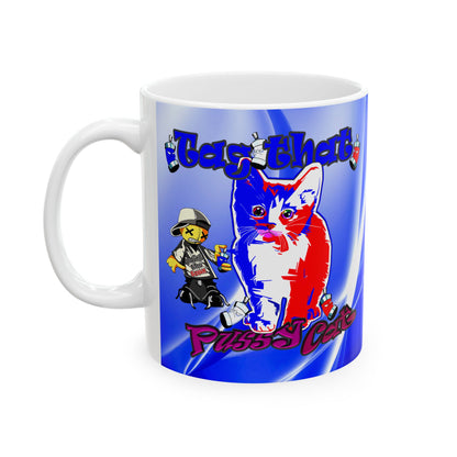 tag that - White Mug (blue-white wave)