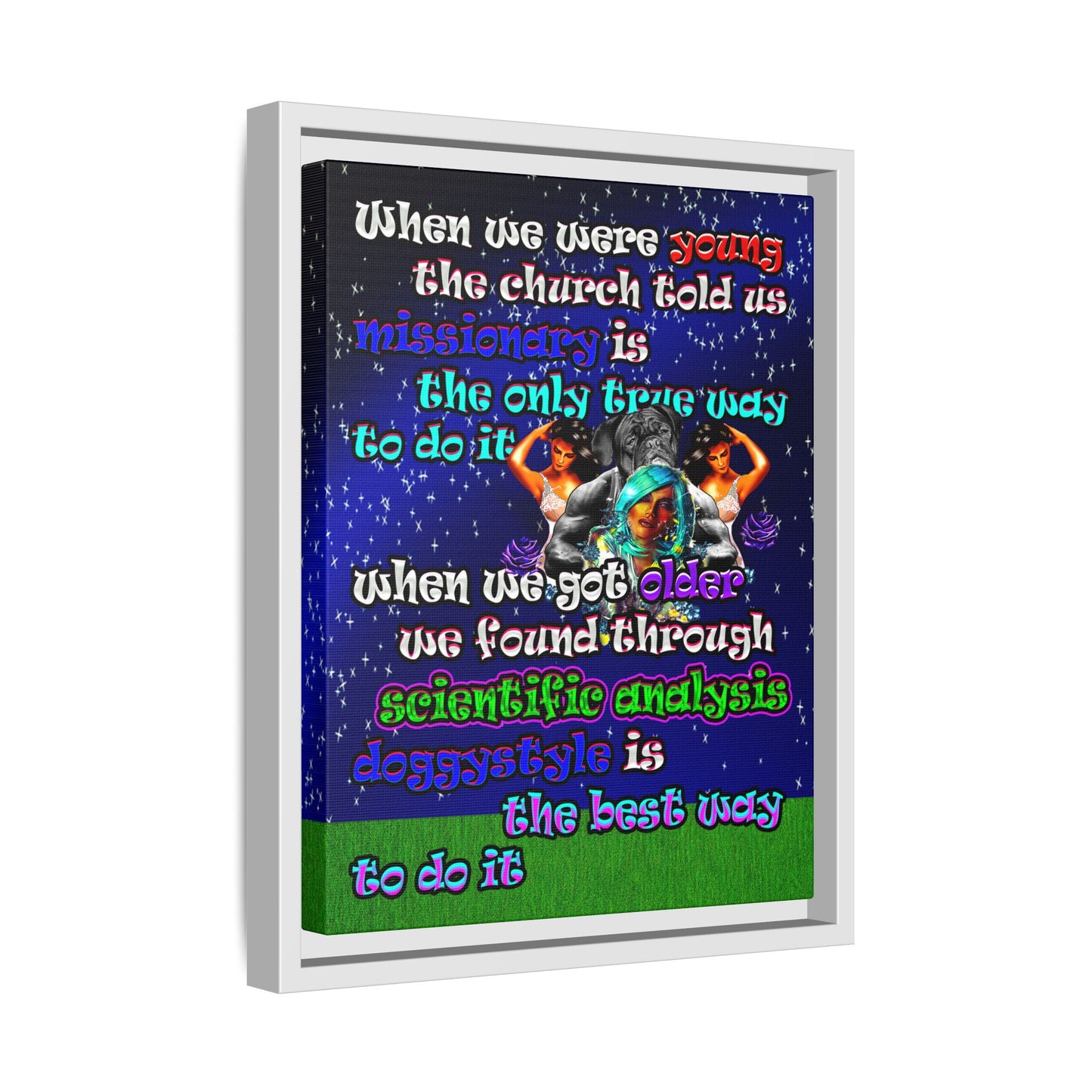 doggystyle - framed canvas art ('snoops' background)