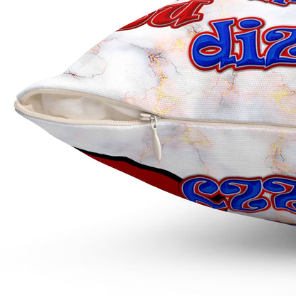 santa's shoes - Spun Polyester Square Pillow - (white marble)