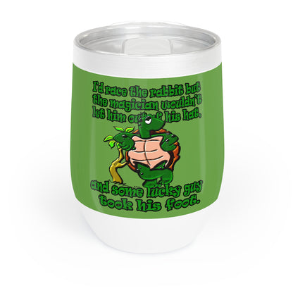 turtle race - Chill Wine Tumbler (green)