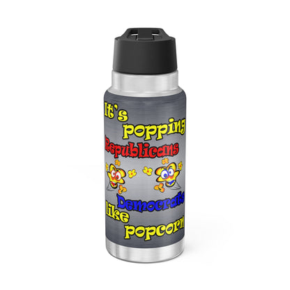 popping like popcorn - Gator Tumbler, 32oz  (brushed nickel)