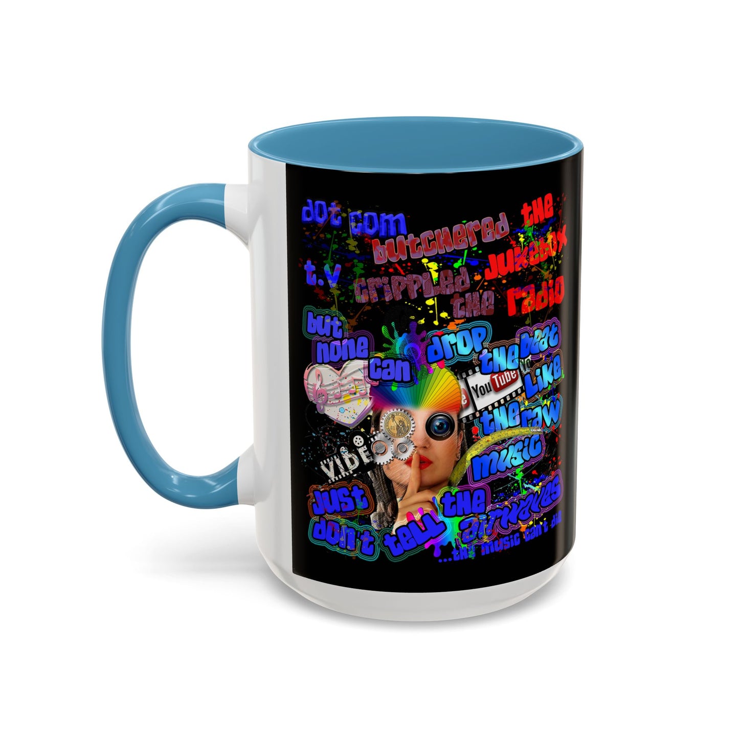 drop the beat - Accent Mug (black)