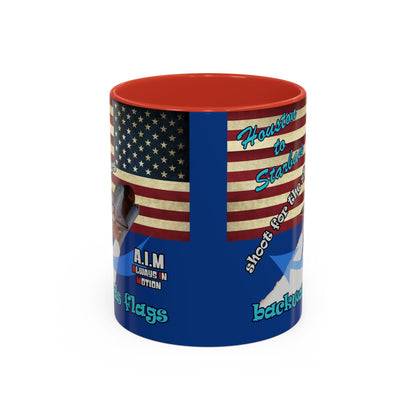 shoot for the stars - Accent Mug (dark blue)