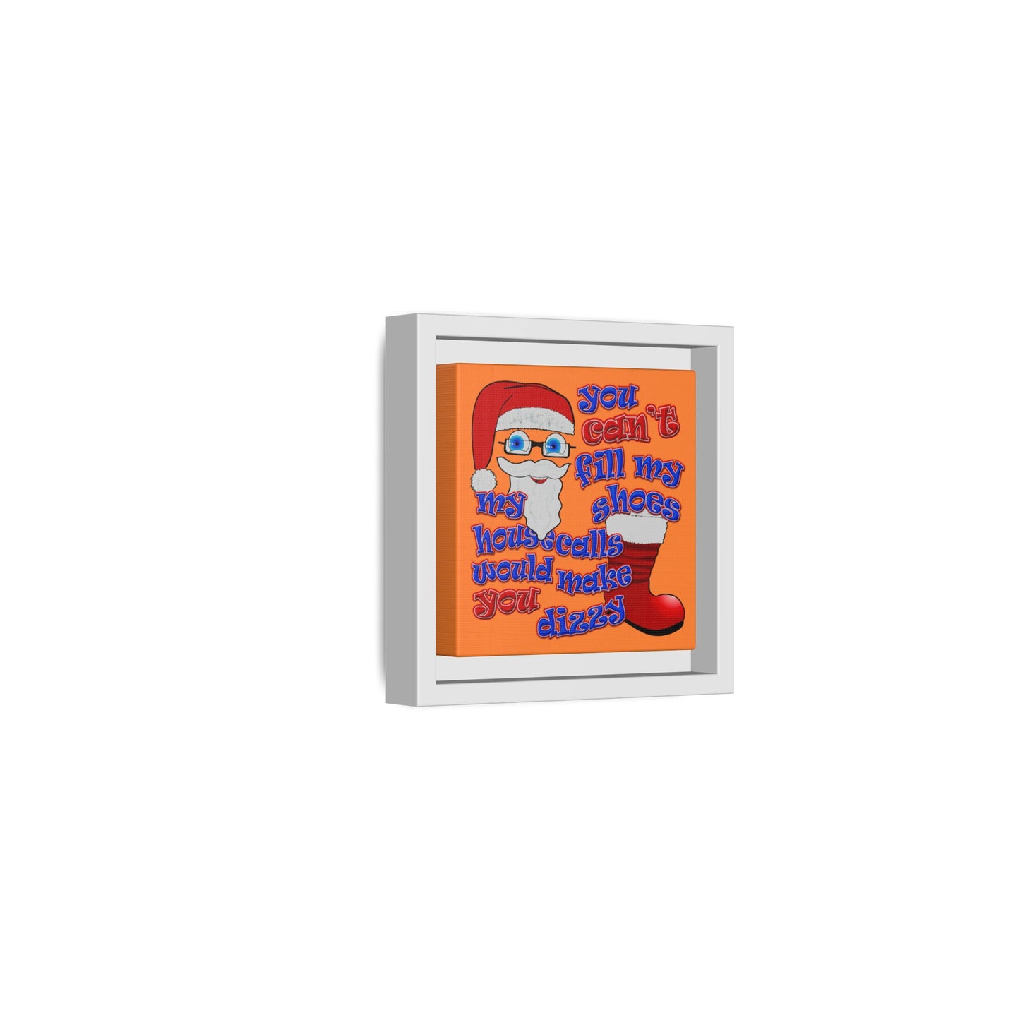 santa's shoes - framed canvas art (crusta)