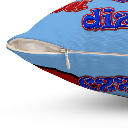 santa's shoes - Spun Polyester Square Pillow - (light blue)