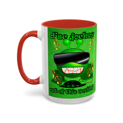 disc jockey - Accent Mug (green turf)