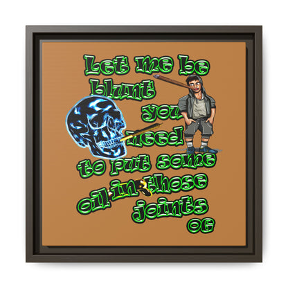 og - framed canvas art (light brown)