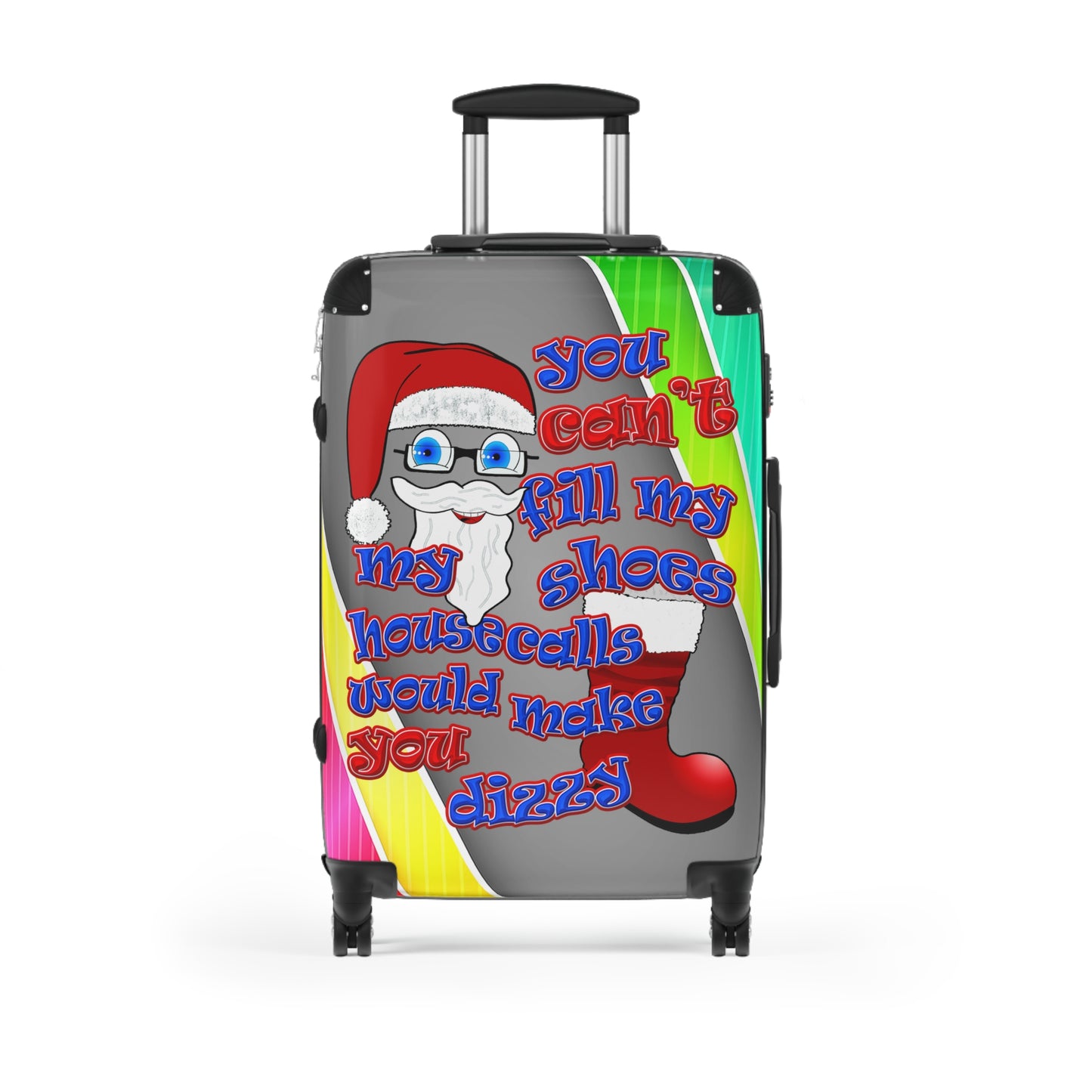 santa's shoes - Suitcase (rainbow split)